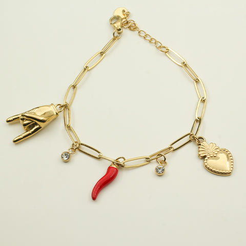 Chilli Hearts Bracelet