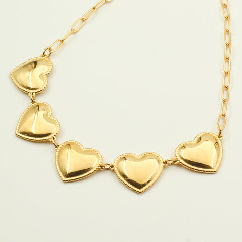 Gilded Heart Charm Neacklace
