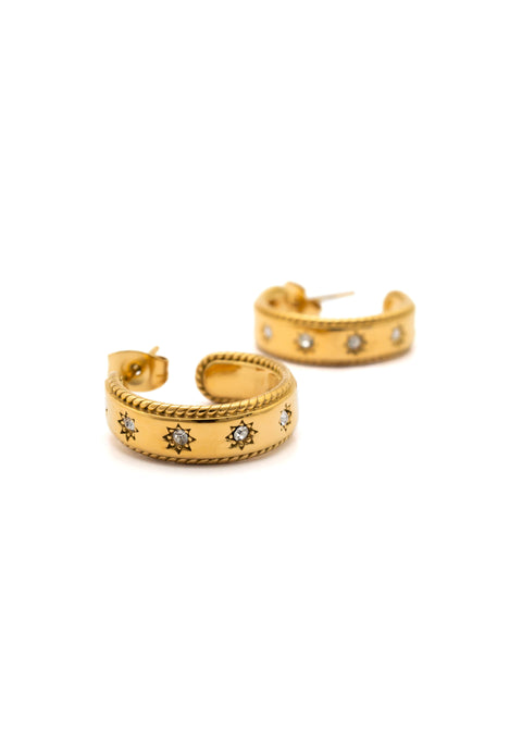 Star Studded Hoops