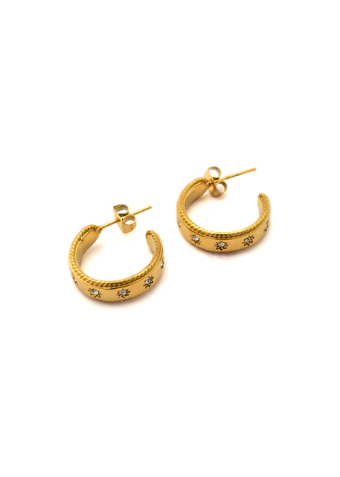 Star Studded Hoops