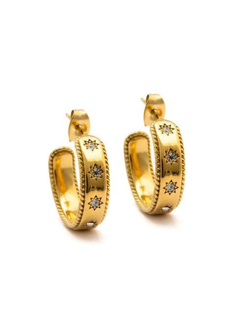 Star Studded Hoops