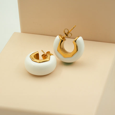 Ivory Classic Hoops