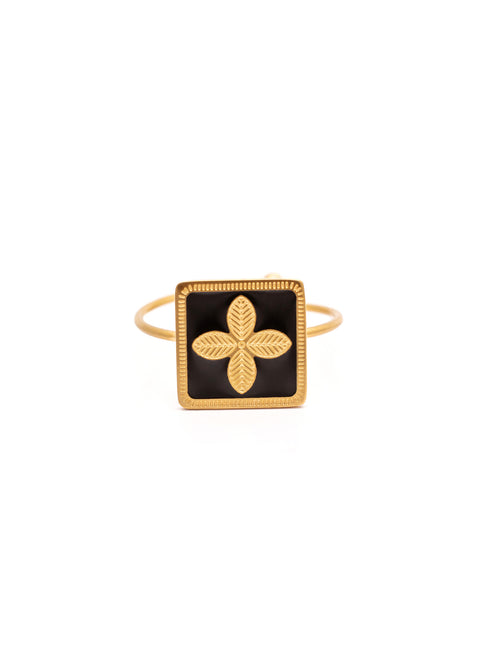 Classic Black Beauty Retro Ring