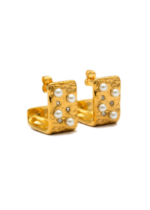 Golden Pearl Studs
