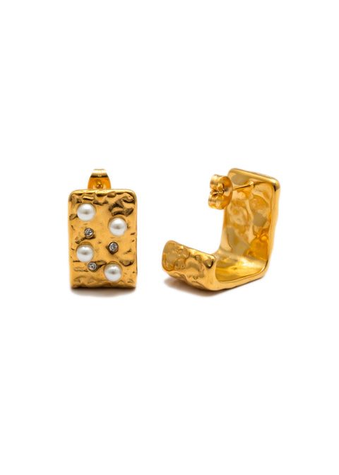 Golden Pearl Studs