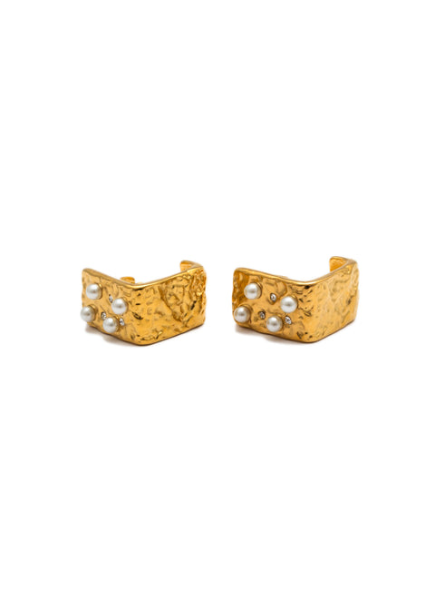 Golden Pearl Studs