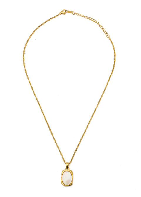 Gold Yellow Natural Shell Puka Neckpiece