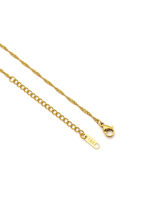 Gold White Natural Shell Puka Neckpiece