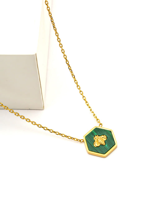 Emerald Bug Necklace