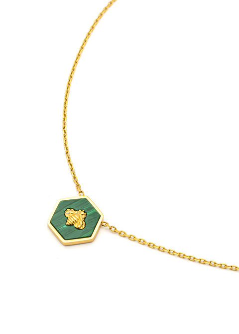 Emerald Bug Necklace