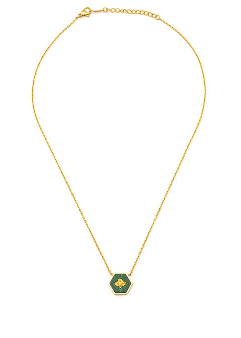 Emerald Bug Necklace